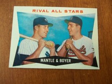 1960 Topps Mantle & Boyer #160 EX-MT condition