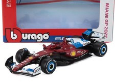 BURAGO 1/43 MODELLINO AUTO STATICO FERRARI F1 SF25 MIAMI GP 2025 CHARLES LECLERC