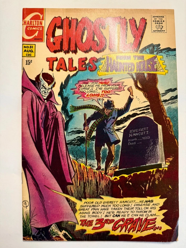 GHOSTLY TALES #81, 84, 93 Lot of 3 - Charlton 70s Horror Comics Very Fine - 7.5 - Image 3 of 4