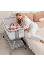 Baby Bassinet Bedside Sleeper, Easy Folding Portable Bassinet for Baby with W...