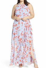 Eliza J Floral Halter Maxi Dress 16w