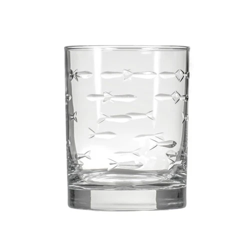 Rolf Glass School of Fish Old Fashioned Cocktail Glasses