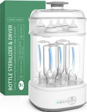 Grownsy Electric Bottle Sterilizer  Dryer LS-BE916, Travel-Ready, White