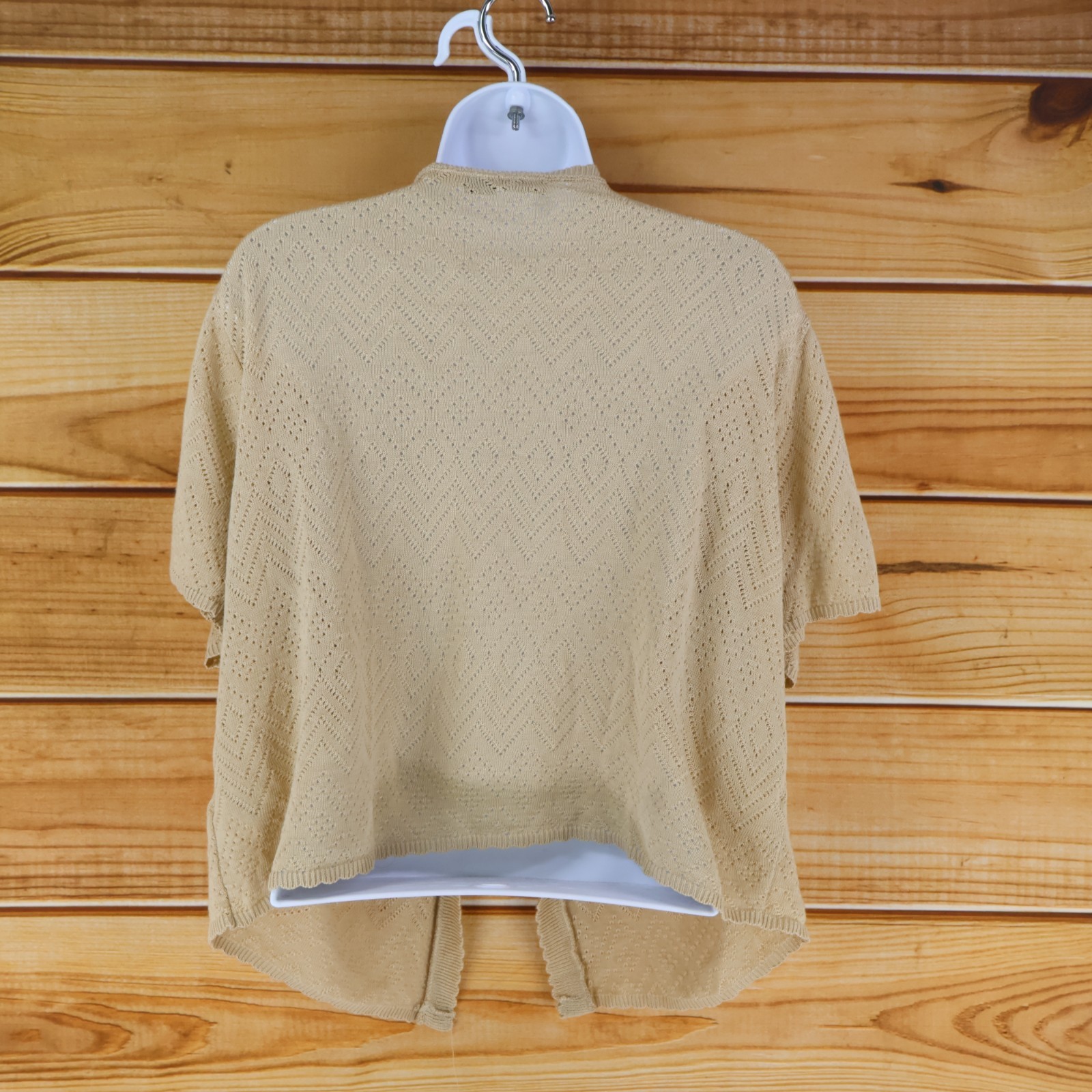 Basic Editions Cropped Short Sleeve Cardigan Swea… - image 2