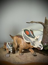 Handcrafted Chasmosaurus Dinosaur Diorama 1:35 Museum Style Display Art