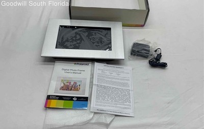 Polaroid Model XSA-10169S Silver 10 Inch LCD Digital Photo Frame Not Tested