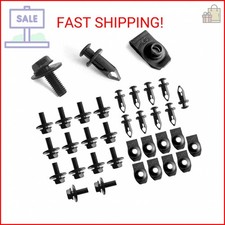 35Pcs Engine Under Cover Splash Shield Body Bolts Screws, Bumper Clips Extruded