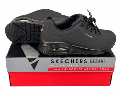 Skechers Street UNO Stand On Air US 7 Black 73690 BBK Air Cooled Memory Foam