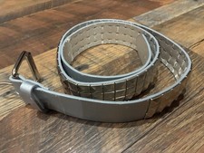 3 Row Pyramid Studded silver 1-1/2"W X 39  L Blk Genuine Leather Belt FUNK PLUS