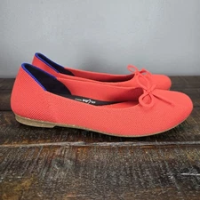 Rothys The Ballet Flat Bow Womens 5 Flats Slip On Ballet Shoes Red