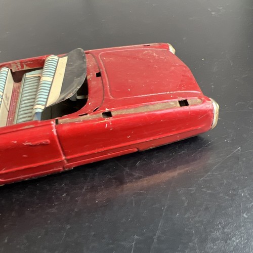 VTG Tin Cadillac Fridction Card Red With Driver Good For Parts/Repair - Picture 7 of 23