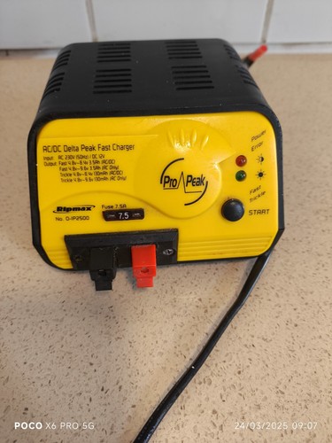 PRO-PEAK Ripmax AC/DC Delta Fast Peak/ Trickle Charger IP2500 7.2V - 9.6V - Picture 2 of 7