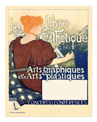 Vintage Jugendstil Wandbild Poster - La Libre Esthetique Wohndeko