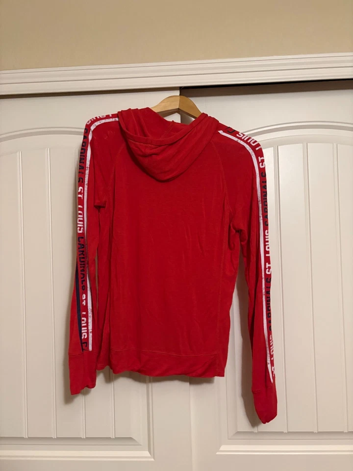 St. Louis Cardinals Hoodie Red Women's Large Full Zip Touch By Alyssa Milano MLB - Image 2 of 3