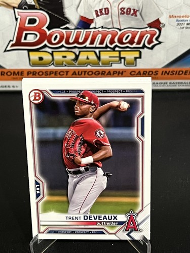 2021 Bowman Draft Paper Trent Deveaux Los Angeles Angels (Lot Of 12)