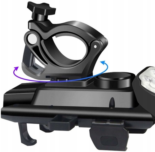 Fahrrad Handy Halterung LED Lampe Smartphone Halter Motorrad Lenker Roller - Bild 3 von 12