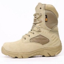Cadet Desert Army Side Zip Combat Patrol Boots Tactical Military Tan Jungle Shoe