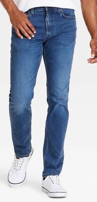 Men's Comfort Wear Slim Fit Denim SLIM hip thigh & leg Jeans Goodfellow MED BLUE