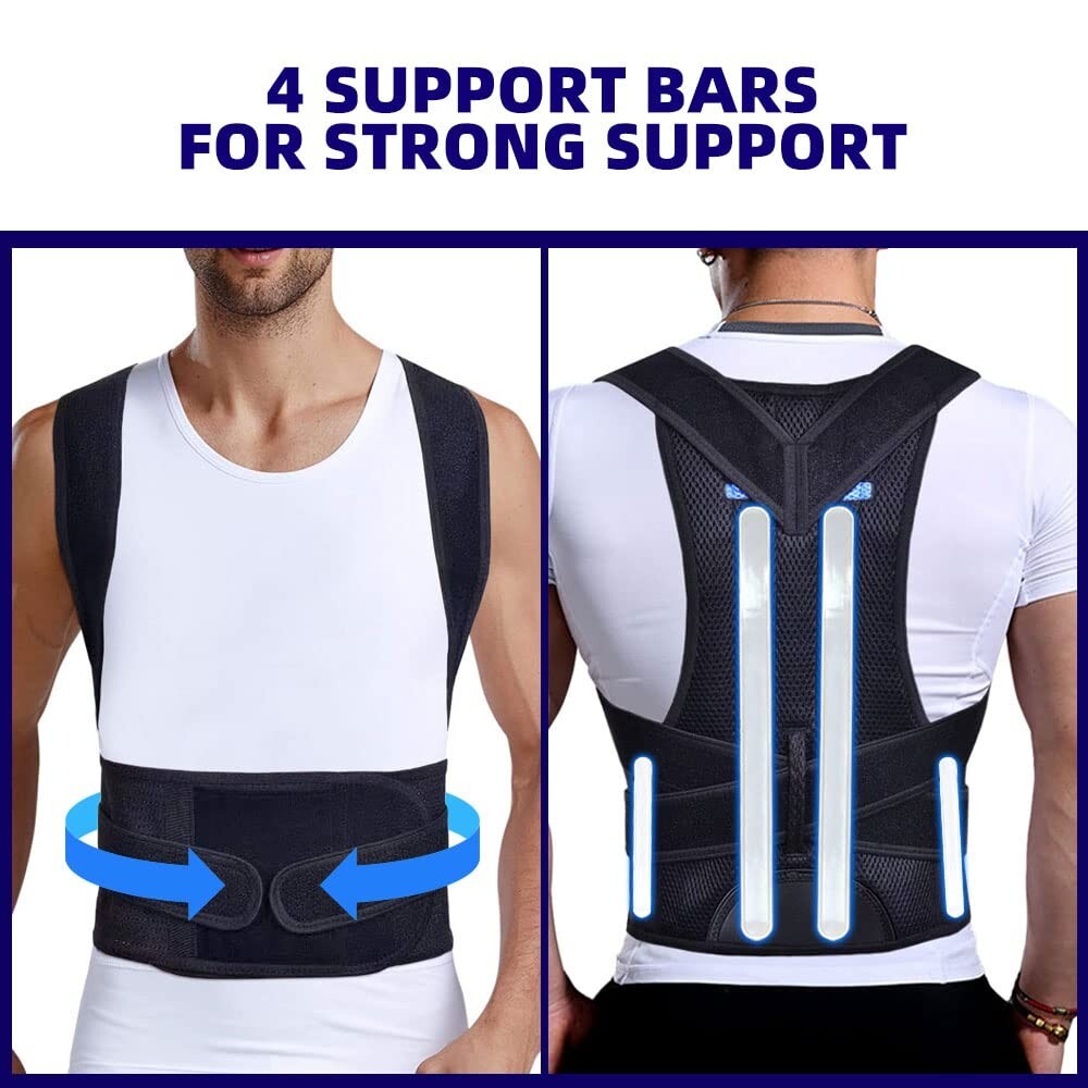 Posture Corrector Lumbar Brace Full Back Support Shoulder Brace Belt Pain Relief eBay