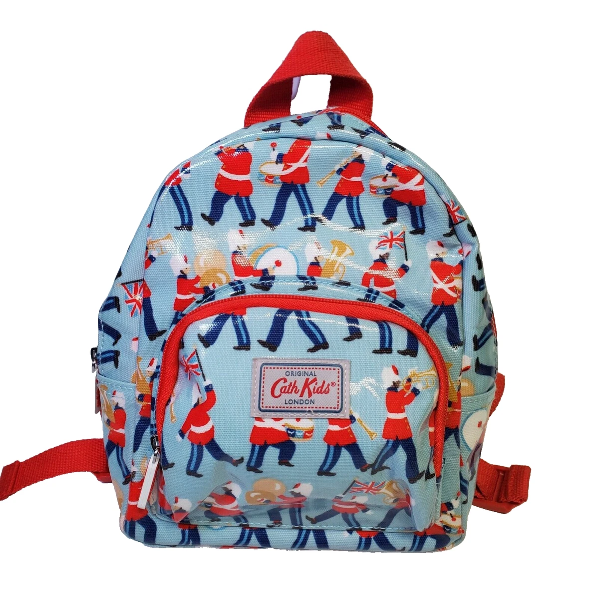 Cath Kidston Kids London Mini Backpack Rucksack Band Print blue red