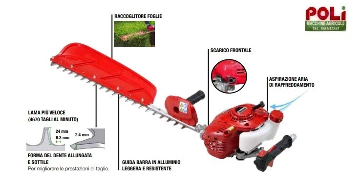 SHINDAIWA HT320S TAGLIASIEPI TOSASIEPE LAMA SINGOLA LEGGERA SUPER PROFESSIONALE - Immagine 2 di 3