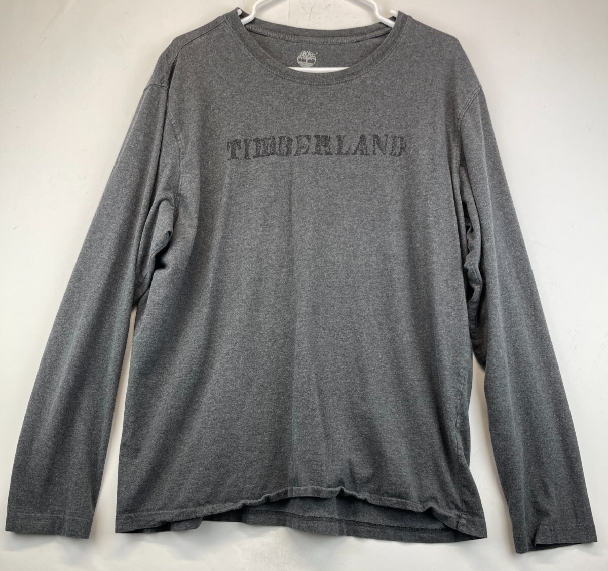 Timberland Long Sleeve T-Shirt - Mens Size XL - Gray - Crew Neck (2995)