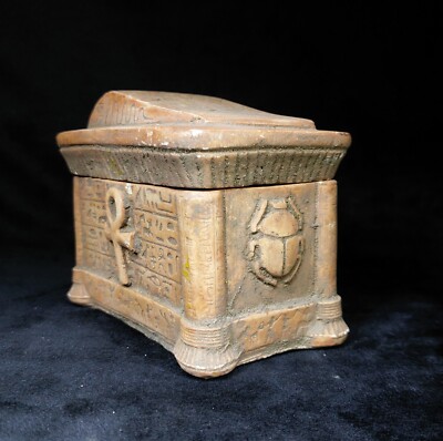 Ancient Egyptian Jewelry Antiques Box Scarab Pharaonic and