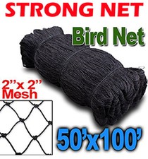 Strong 100ft x 50ft Anti Bird Baseball Poultry Soccer Game Fish Net 2" Mesh Hole