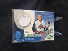 2001-02 SPx Matt Davidson Rookie Threads Home Game Jersey /1500 RC #138 Hockey