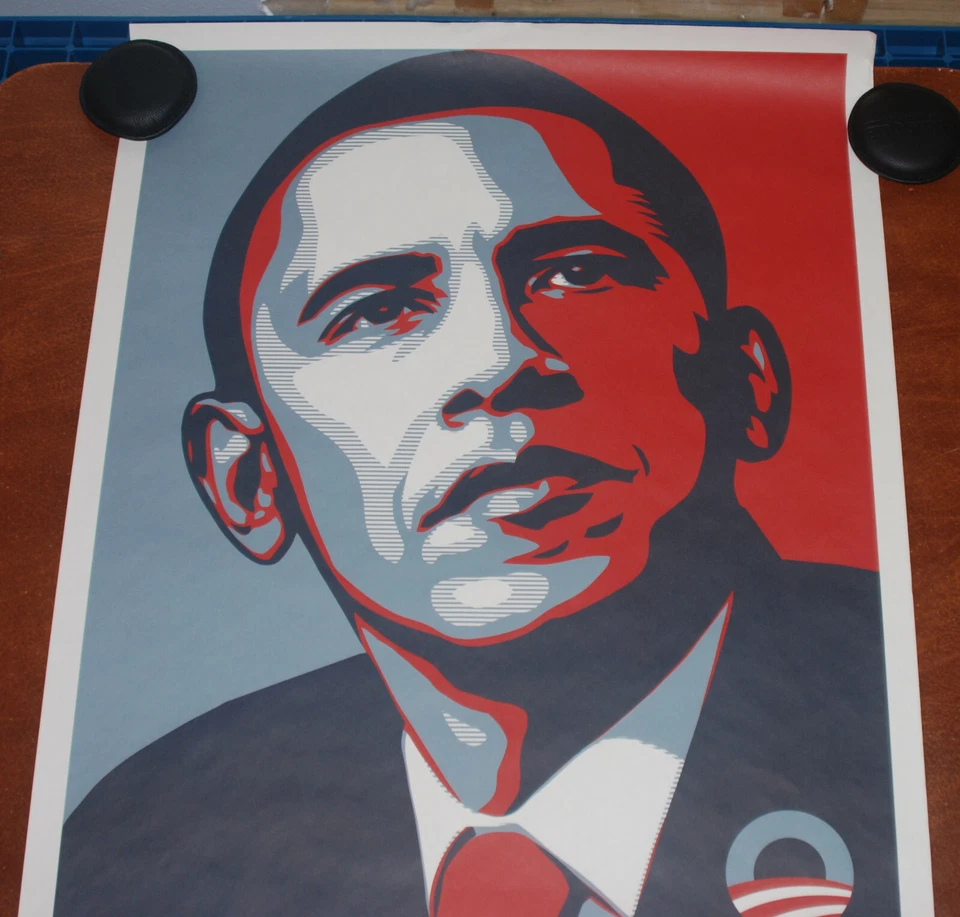 Shepard Fairey Art Print HOPE 2008 Campaign Rally President Barack Obama Poster - Image 3 of 4