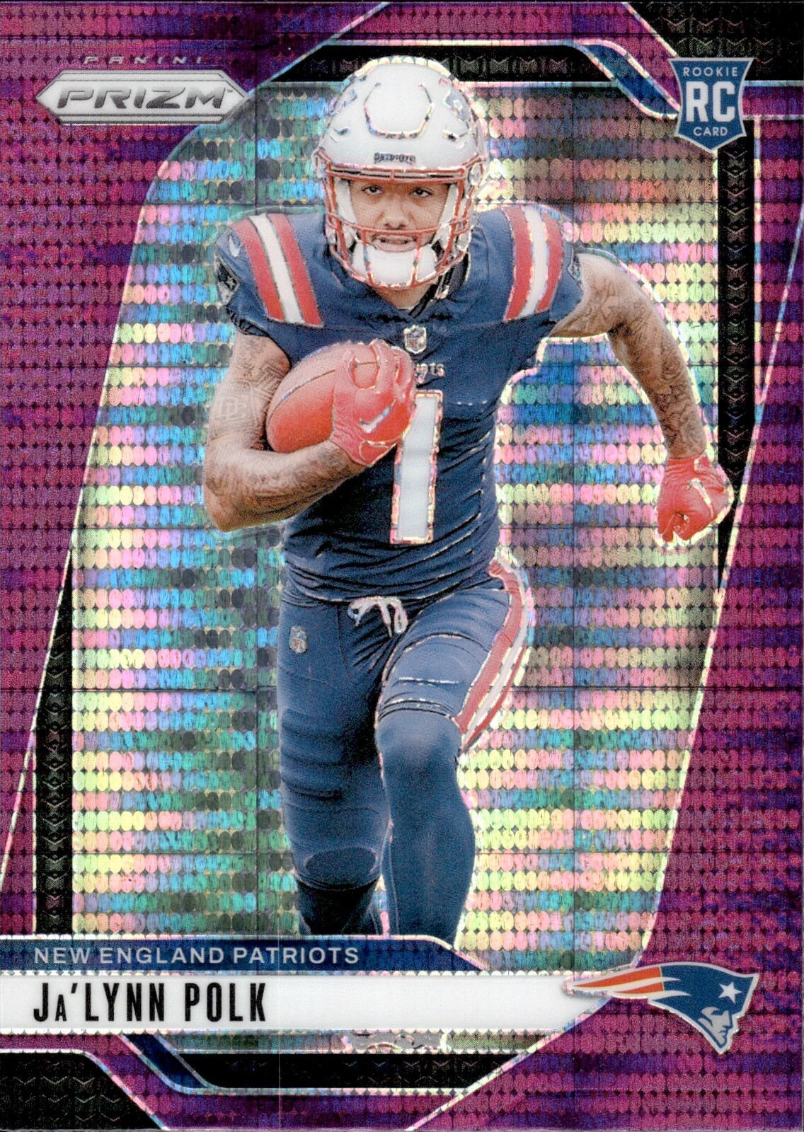 2024 Prizm Ja'Lynn Polk Purple Pulsar Prizm Rookie RC #339