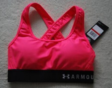 Under Armour Mid Crossback Sports Bra Bright Pink/Black 1307200 size XS