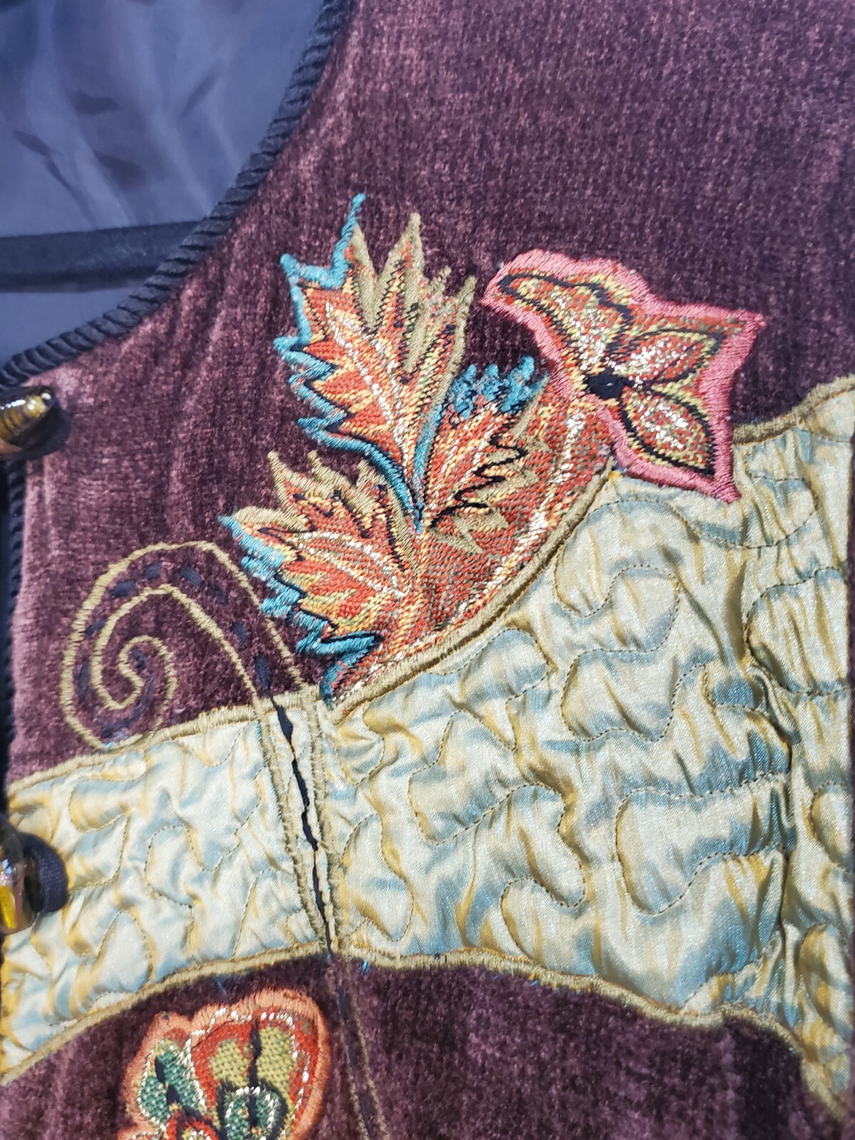 Indigo Moon Artsy Tapestry Patchwork Jacket Blaze… - image 6