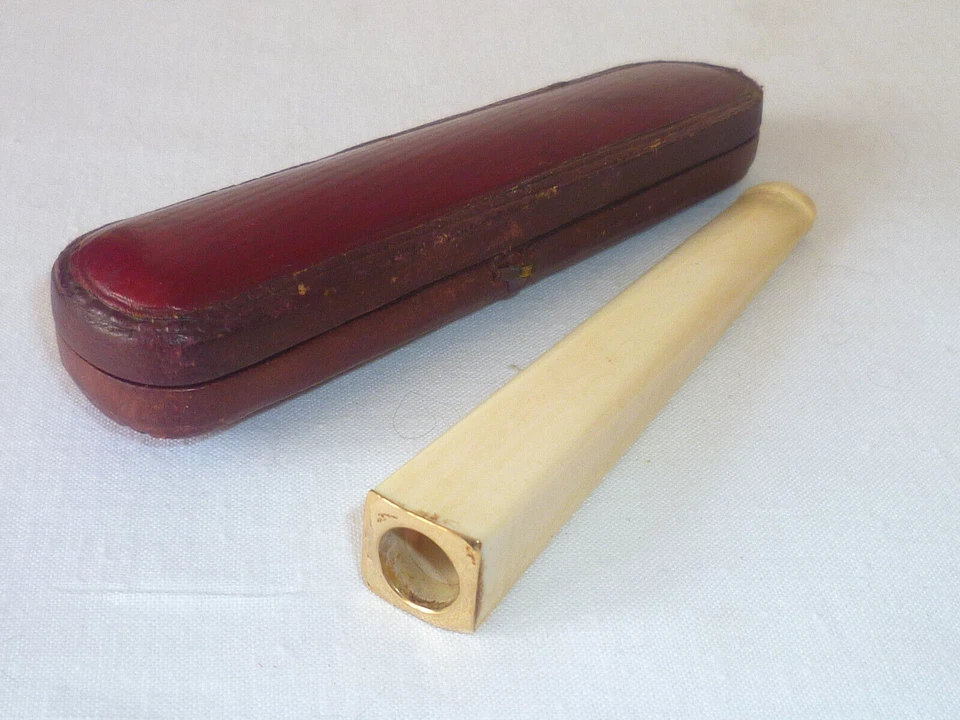 ANCIEN FUME CIGARETTE LANCEL EMBOUT OR 18 cts - Photo 4/4