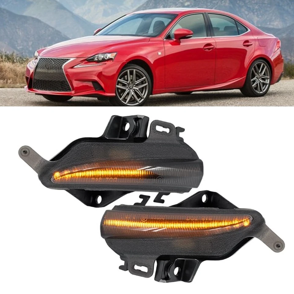 2pcs LED Turn Signal Mirror Lights for Lexus IS200t/IS250/IS300/IS350 2013-2020 - Image 4 of 4