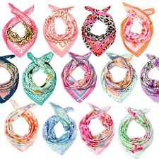 Damen Halstuch Seidenmix gemustert Elegant modern Modetuch Nickituch Tuch