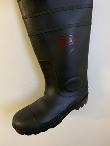 black steel toe wellington boots