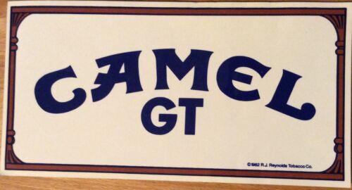 New Camel GT IMSA 1982 Reynolds Tobacco Drag Racing Decal Sticker 4" X 8" NOS - Picture 1 of 3