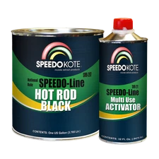 Hot Rod Black Paint, Satin 2K Urethane, 4:1 Gallon Kit w/Activator, SMR-207/211