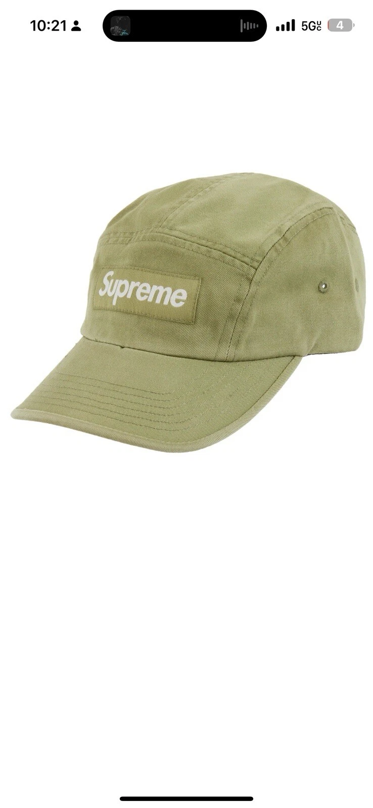 Capuchon de camp sergé chinois lavé suprême olive SS23