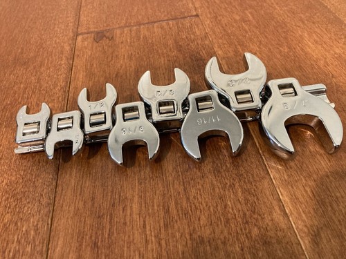 Great Neck 8 PCS. 3/8" SAE Crow Foot Wrench Standard Set with Rail Crowfoot - 第 2/2 張圖片