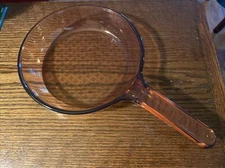 Corning Visions Amber 7" Waffle Bottom Fry Skillet Sautee Pan Made in USA