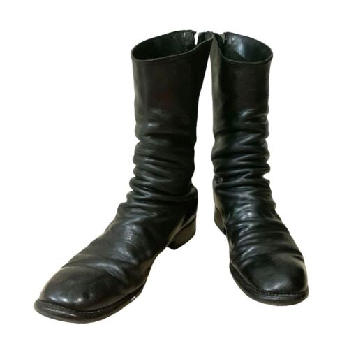 GUIDI Stiefel Leder schwarz Reißverschluss hinten Langstiefel Größe 44 - Bild 4 von 10