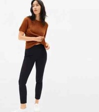 Everlane Women’s Black The Side-Zip Stretch Cotton Work Pants SZ 00