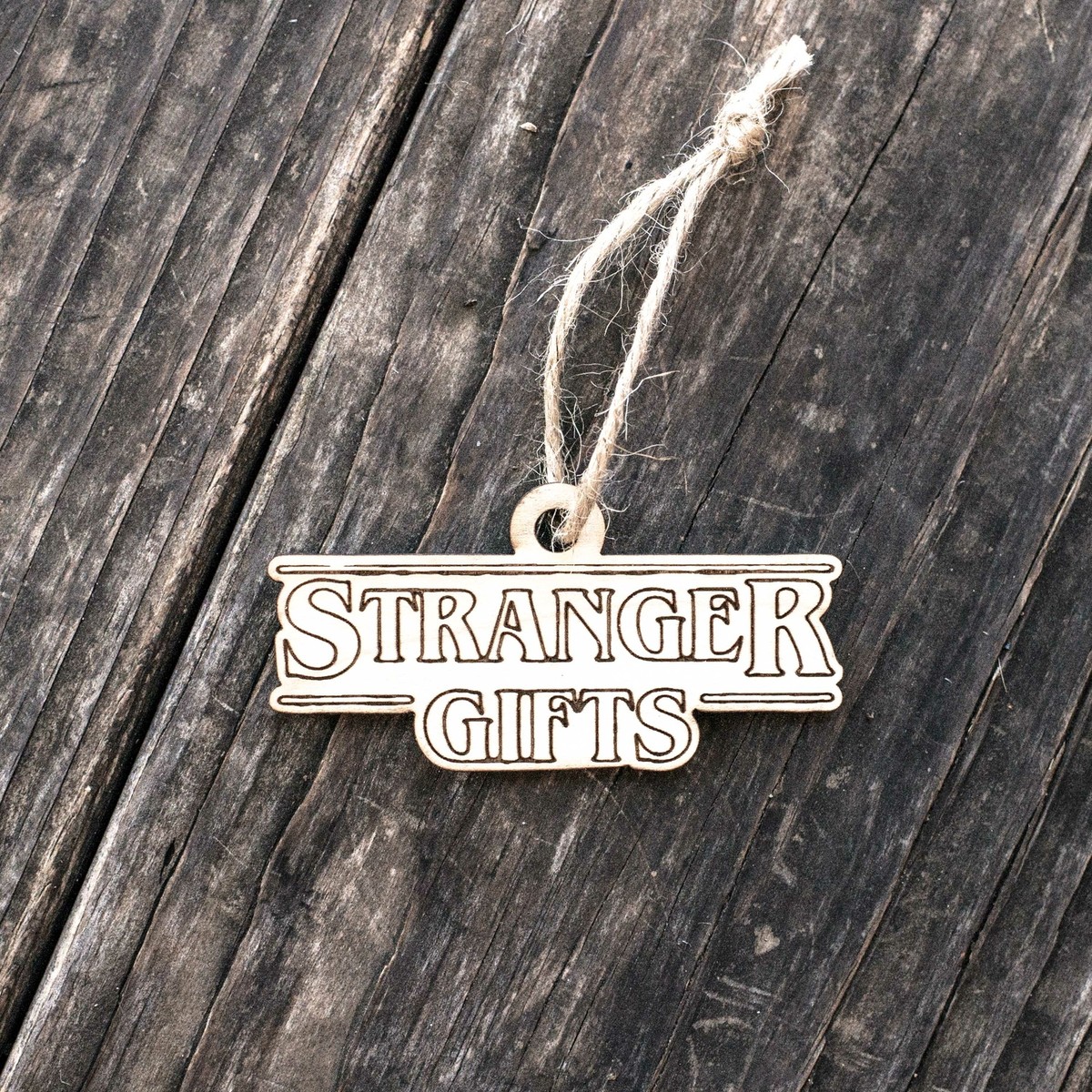 Ornament - Stranger Gifts - Raw Wood 2x3in Ornament - Stranger Gifts - Raw Wood 2x3in