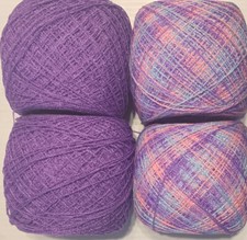Crystal Lace Yarn. Colors 23 and 41. Acrylic/Rayon,900 yards each. 1 lot of 4