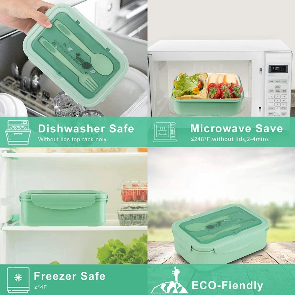 Bento Lunch Box for Adults, Bento Box Adult Lunch Box, Leak-Proof Bento Box, NEW