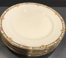 Vintage Homer Laughlin Empress Rose Lattice C30N Dinner Plates 9.5” (6)