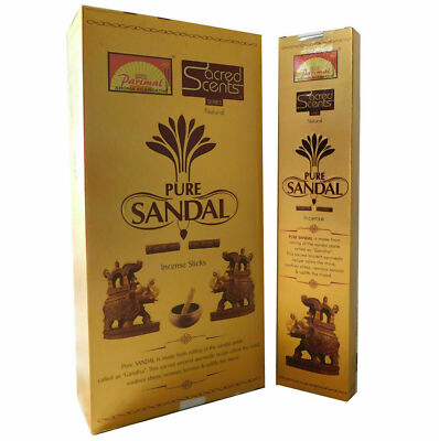 Räucherstäbchen Pure Sandal von Parimal Premium Masala Sticks | Box mit 6 x 28g