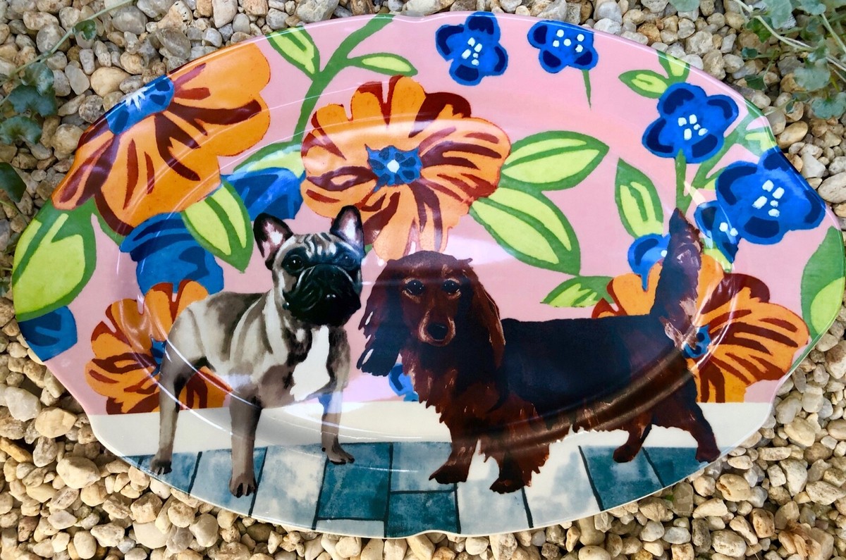 Anthropologie Sally Muir Dog Plates Anthropologie Wholeselling